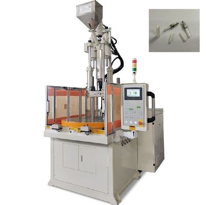 Máquina de moldagem por injecção de plástico rotativo vertical de 55 toneladas para componentes electrónicos