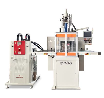 120 toneladas LSR Máquina de moldagem por injecção vertical de silicone Máquina de injecção de duplo deslizamento