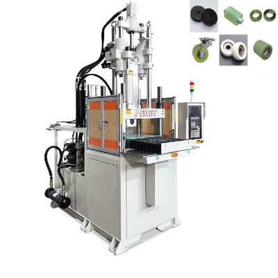 Máquina de moldagem por injecção de um só deslizamento vertical de 85 toneladas para rodas de borracha revestidas com PU