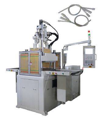 Máquina de moldagem por injecção vertical de duplo deslizamento para produtos médicos