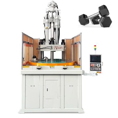 Máquina de moldagem por injecção de plástico de mesa rotativa vertical de 200 toneladas usada para halteres
