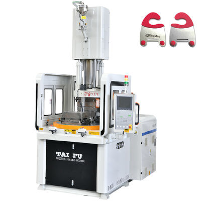 Máquina de moldagem por injecção de mesa rotativa vertical de 120 toneladas utilizada para gancho de metal