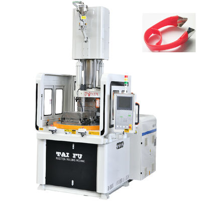 Máquina de moldagem por injecção de mesa de plástico rotativo vertical de 85 toneladas utilizada para pinças de qualidade alimentar