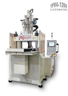 Máquina de moldagem por injecção vertical de um único deslizamento de 120 toneladas com porta de segurança de chapa de metal azul