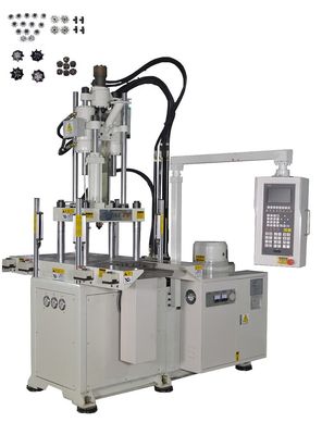 Máquina de moldagem por injecção de plástico vertical de 55 toneladas de alta segurança com duplo deslizamento