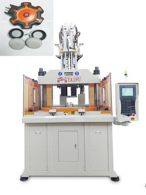 Máquina de moldagem por injecção vertical de dupla cor de 120 toneladas de alta eficiência para tampa de copo