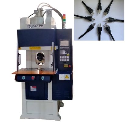 Máquina de moldagem por injecção vertical de alta eficiência de 55 toneladas para cabo de alimentação com cor azul