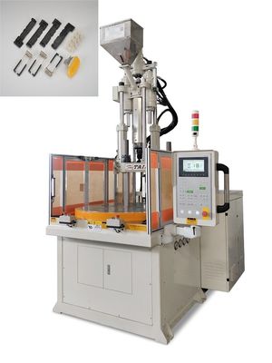 Máquina de moldagem por injecção vertical rotativa de 55 toneladas para porta de suporte de bandeja de cartão SIM