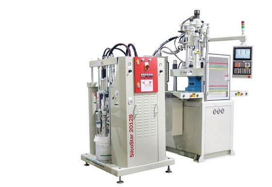 Máquina de moldagem por injecção vertical LSR de 85 toneladas, de duplo deslizamento, utilizada para tiras de silicone
