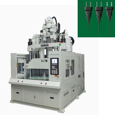 Máquina de moldagem por injecção de mesa rotativa vertical de 120 toneladas para abrigos de tomadas de energia