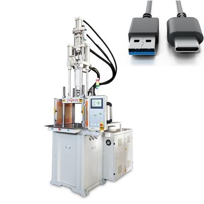 Máquina de moldagem por injecção vertical de 55 toneladas para cabo de dados de alta velocidade