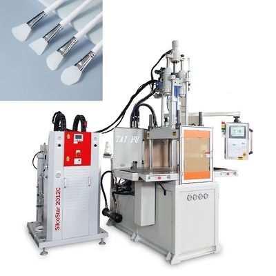 Máquina de fabricação de escovas de silicone para máscara facial de duplo deslizamento 85T Máquina de moldagem por injecção vertical