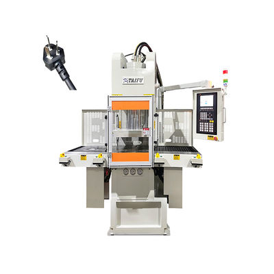 Máquina de moldagem por injecção vertical de cabo de potência de deslizamento duplo de 85 toneladas para fabricação de fichas