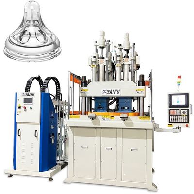 Máquina de moldagem por injecção vertical de silicone líquido de duas cores para chupeta de bebê