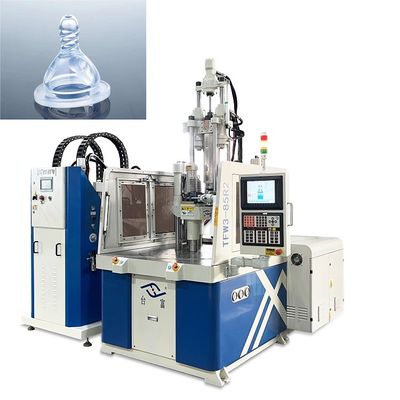 Máquina de moldagem por injecção rotativa de banco de trabalho vertical LSR para chupeta para bebê