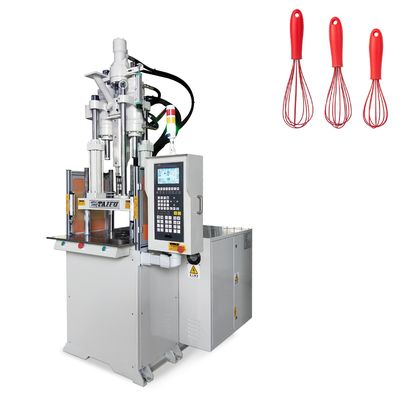 Máquina de moldagem por injecção vertical de 35 toneladas padrão que fabrica batedor de ovos de plástico