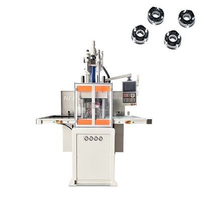 Máquina de moldagem por injecção vertical de plástico de duplo deslizamento para inserção de roscas