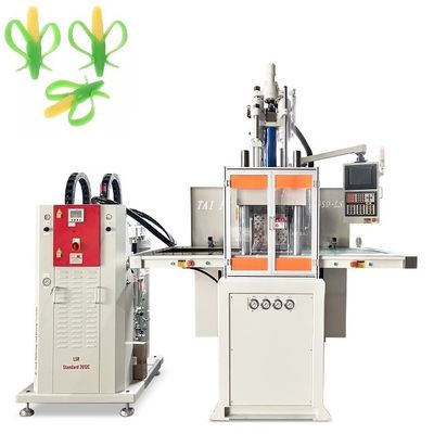 Máquina de moldagem por injecção LSR de duplo deslizamento vertical para fabricação de molares infantis