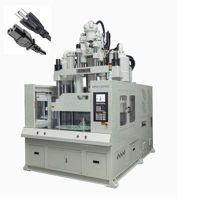Máquina de moldagem por injecção vertical de mesa rotativa de 120 toneladas para fabricação de cabo de alimentação AC