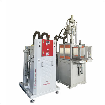 Máquina de moldagem por injecção vertical para fabricação de bandejas de gelo de silicone