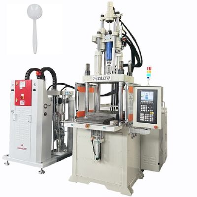 Máquina de moldagem por injecção de silicone líquido para fabricação de colher de plástico descartável