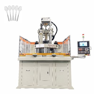 Máquina de moldagem por injecção de plástico rotativa vertical de 160 toneladas para fabricação de colheres descartáveis de plástico