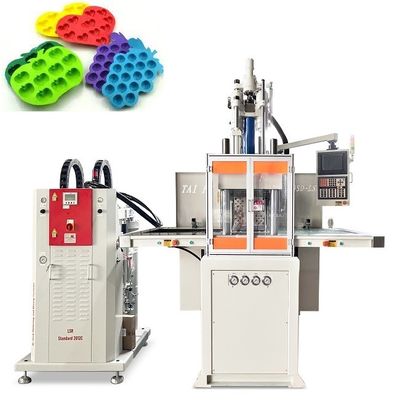 Máquina de moldagem por injecção LSR de duplo deslizamento vertical para fabricação de grelhas de gelo